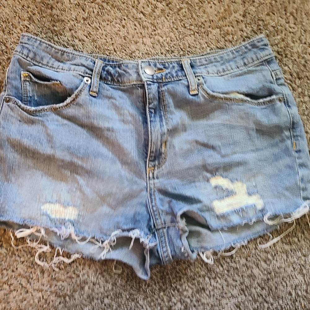 Distressed Jean shorts